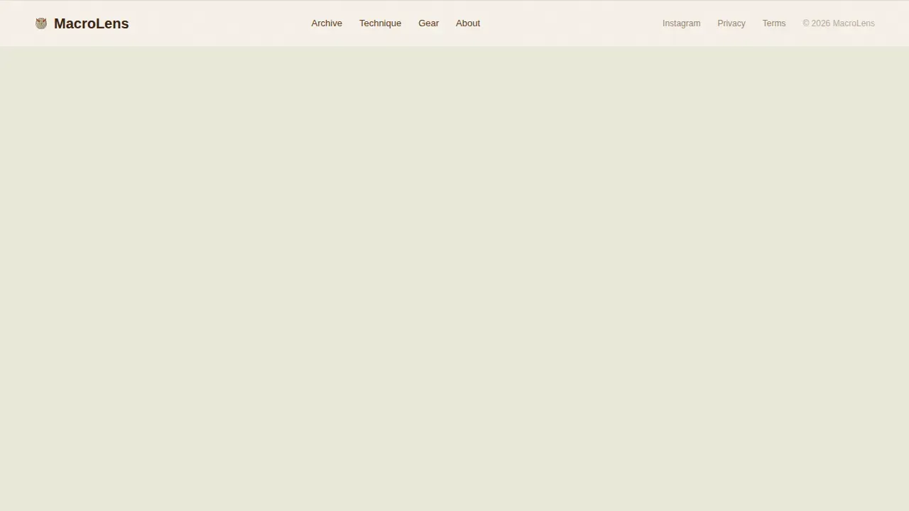 Premium Macro Photography Landing Page Template