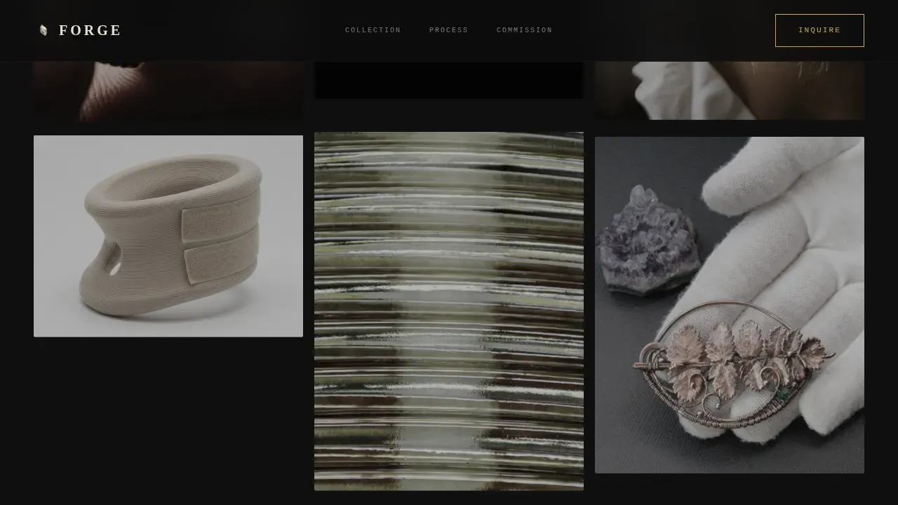 Dark Luxury Jewelry Landing Page Template