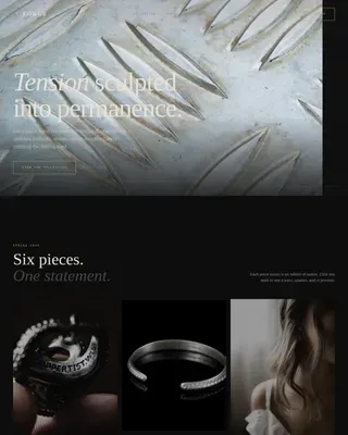 Dark Luxury Jewelry Landing Page Template