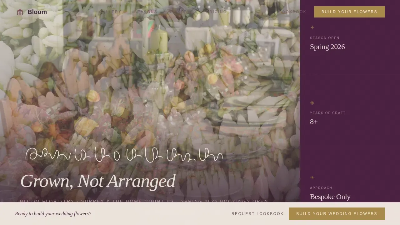 Elegant Wedding Floral Landing Page Template