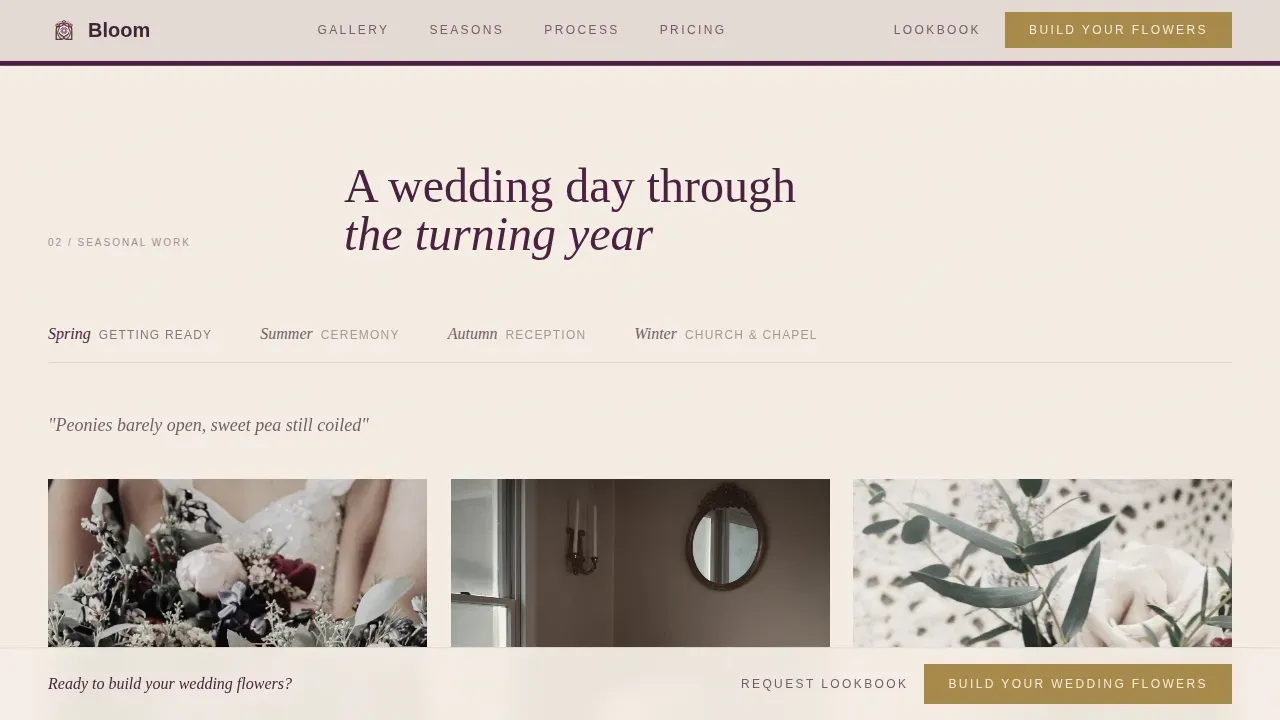 Elegant Wedding Floral Landing Page Template