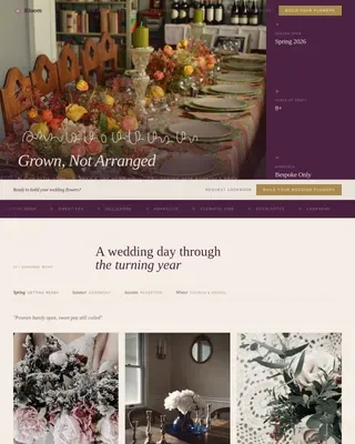 Elegant Wedding Floral Landing Page Template