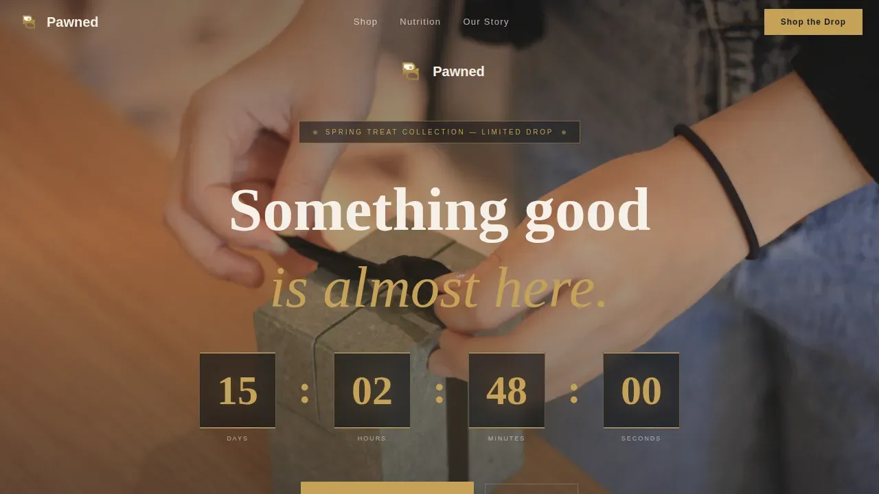 Curated Pet Retail Landing Page Template
