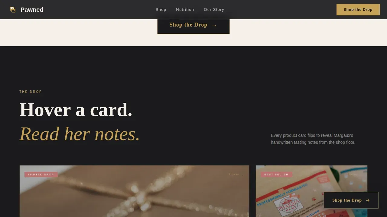 Curated Pet Retail Landing Page Template
