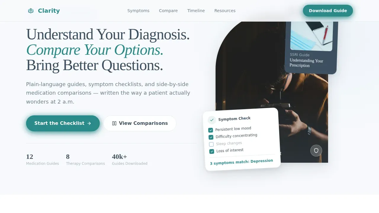 Comprehensive Mental Health Education Landing Page Template