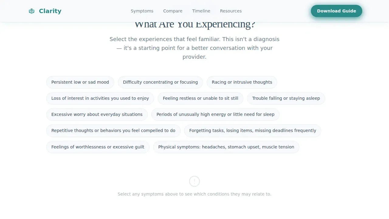 Comprehensive Mental Health Education Landing Page Template