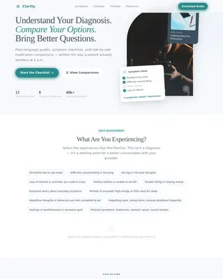 Comprehensive Mental Health Education Landing Page Template