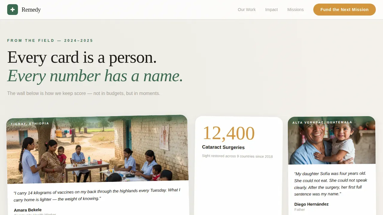 Humanitarian Healthcare NGO Landing Page Template
