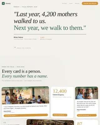 Humanitarian Healthcare NGO Landing Page Template