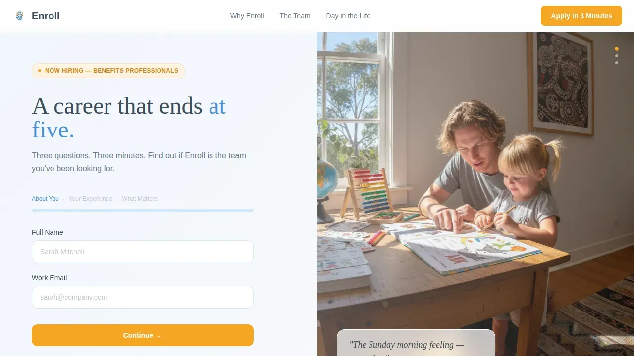 Streamlined HR Recruitment Landing Page Template