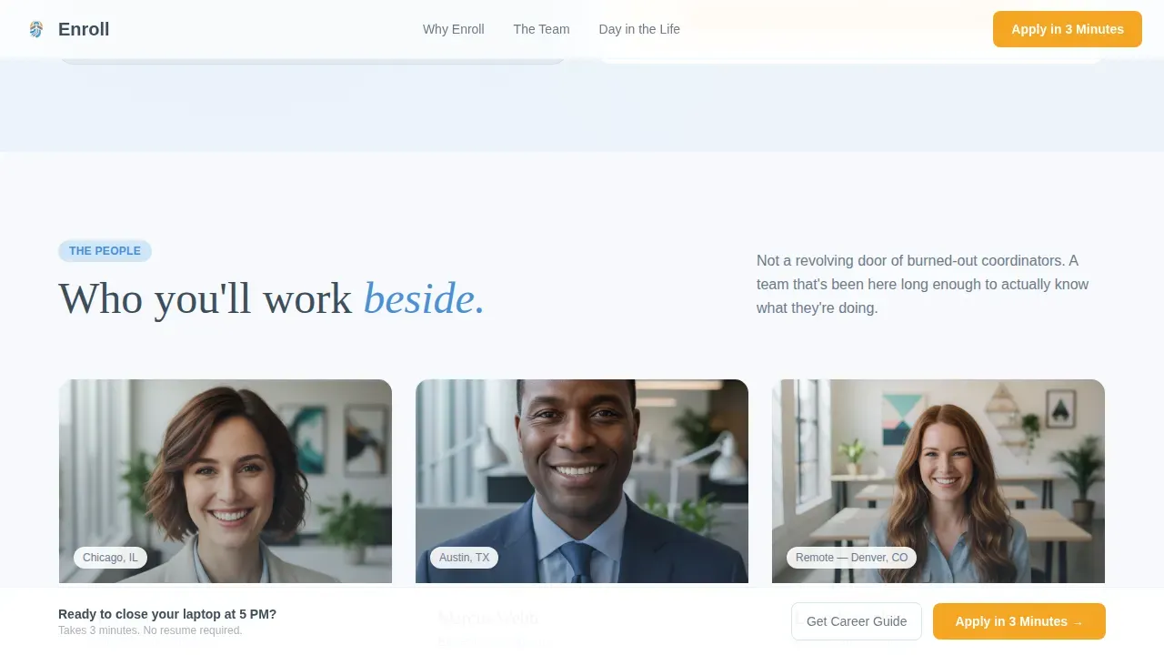 Streamlined HR Recruitment Landing Page Template