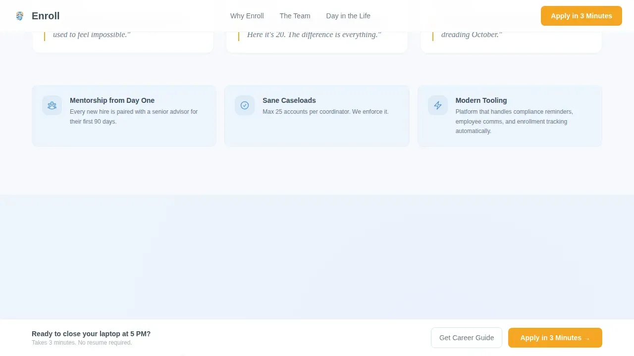 Streamlined HR Recruitment Landing Page Template
