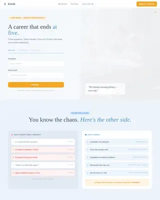 Streamlined HR Recruitment Landing Page Template