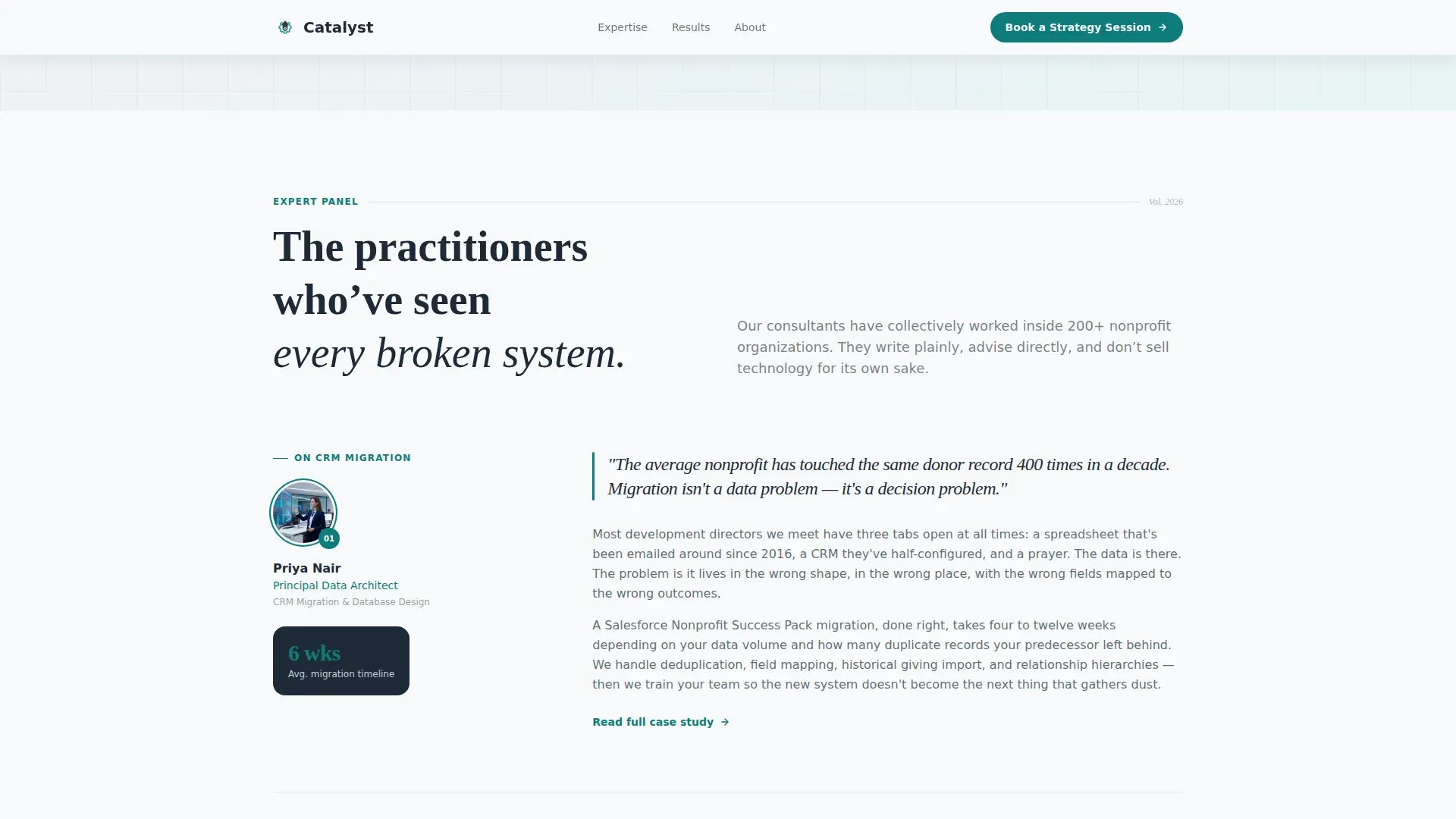 Nonprofit Consulting Booking Website Template