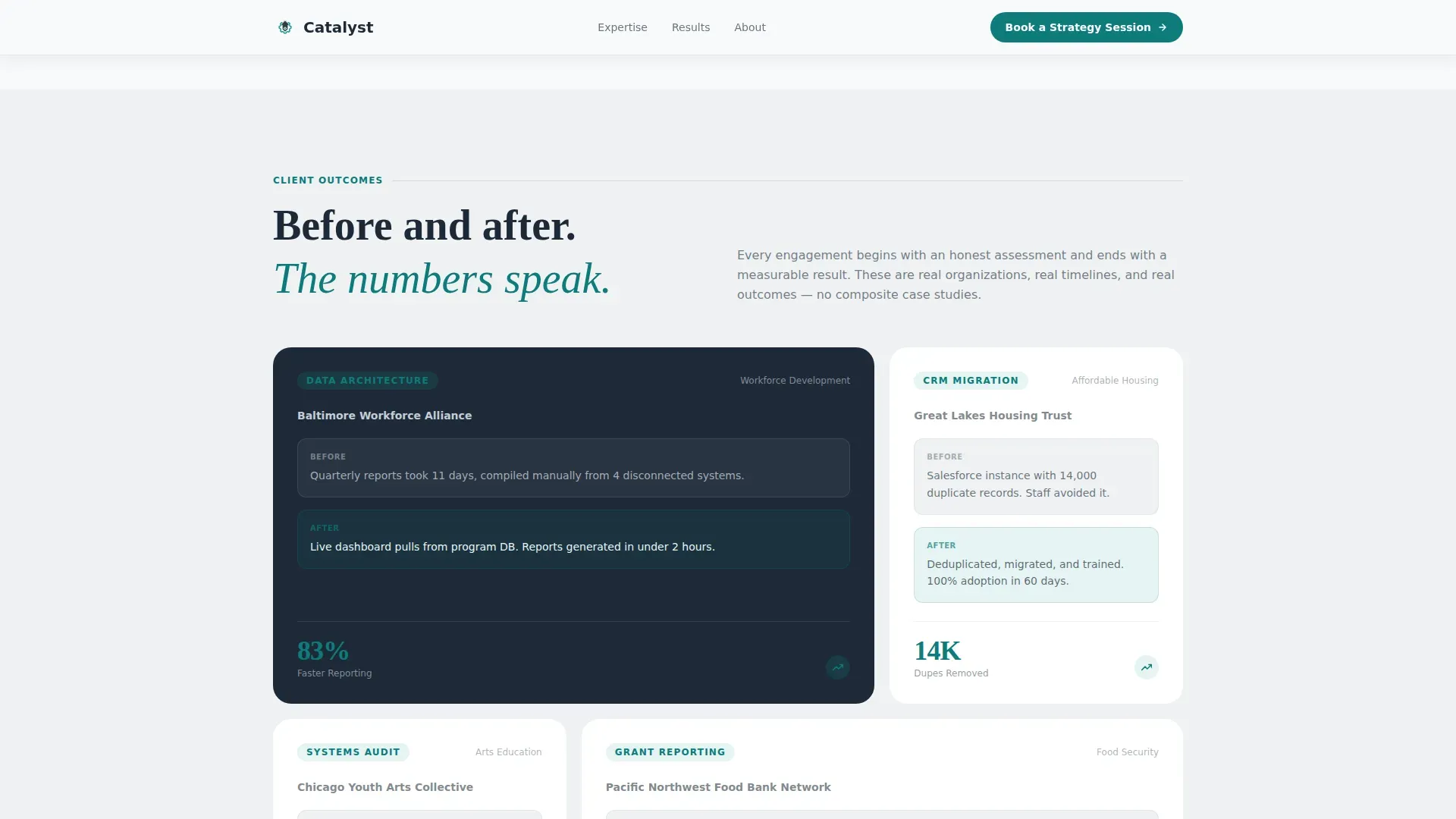 Nonprofit Consulting Booking Website Template