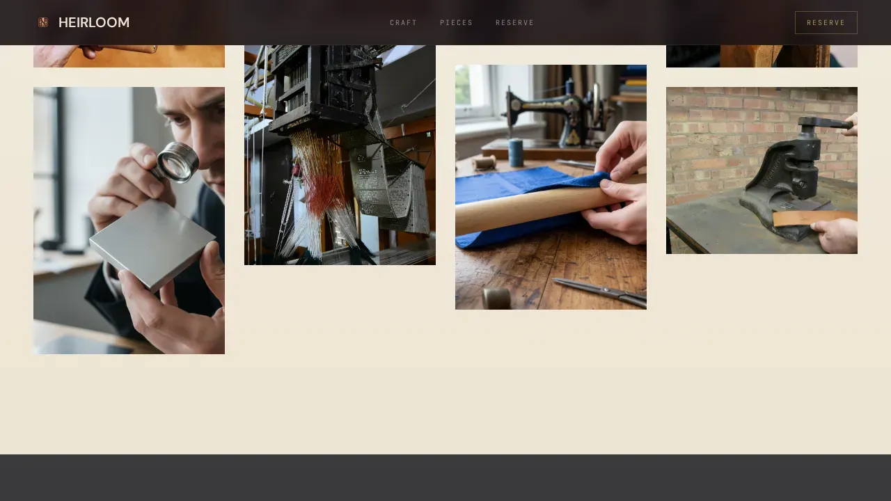 Curated Heirloom Accessories Landing Page Template