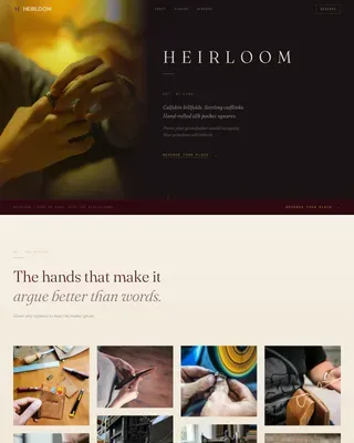 Curated Heirloom Accessories Landing Page Template