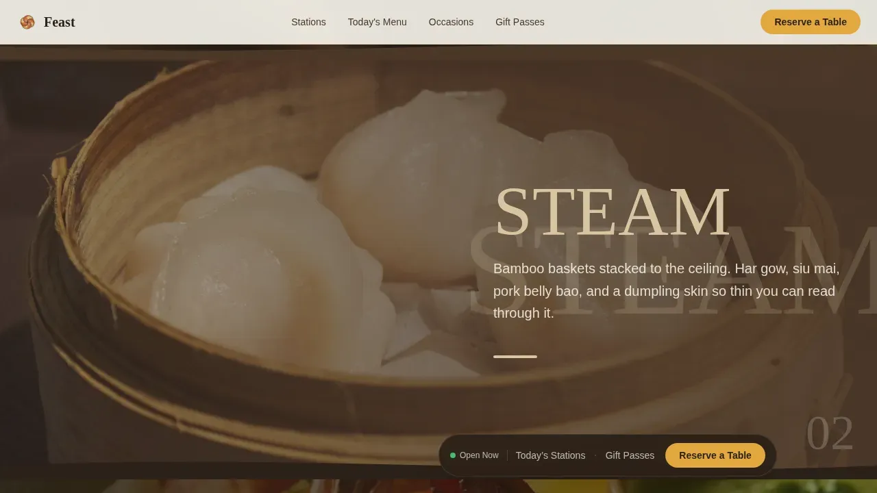 Unlimited Buffet Experience Landing Page Template
