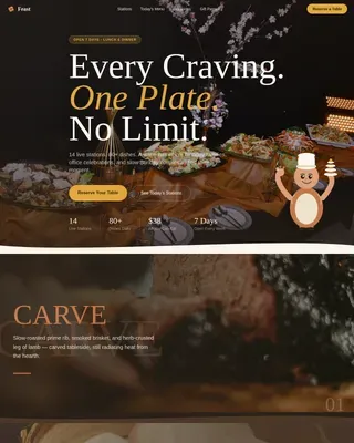 Unlimited Buffet Experience Landing Page Template