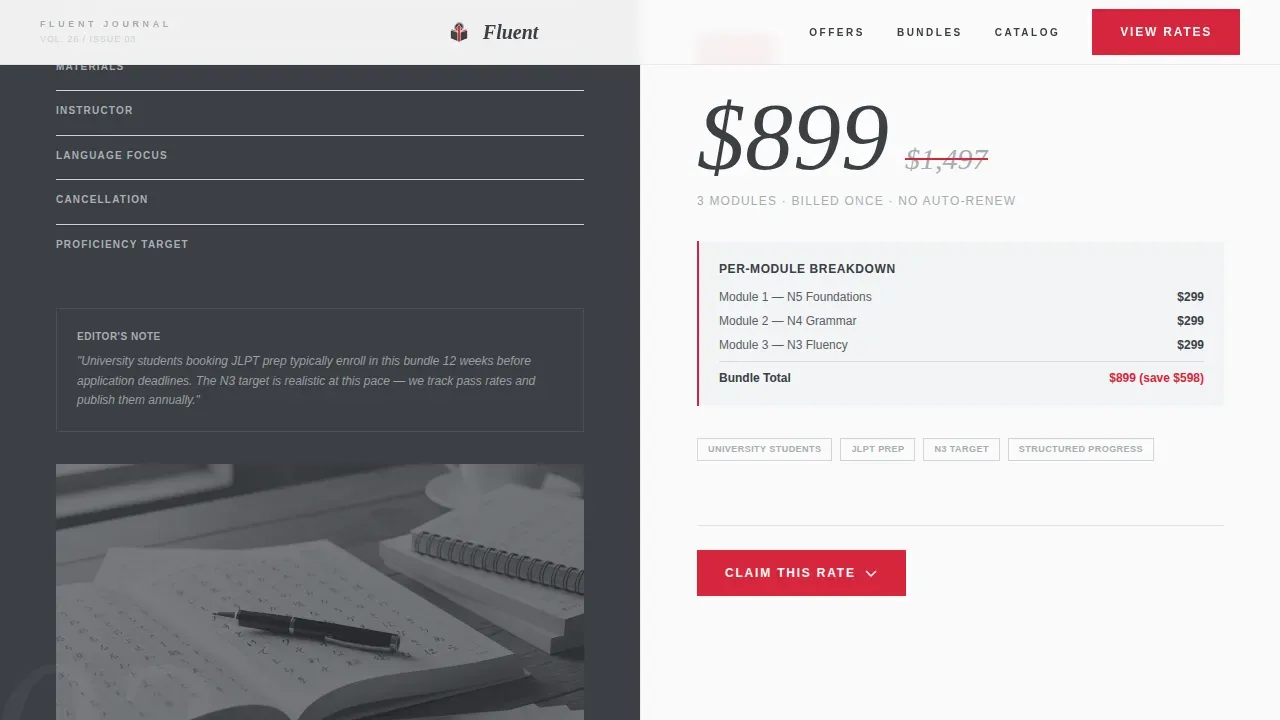 Language School Marketing Reviews & Social Proof Website Template