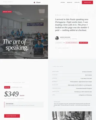 Language School Marketing Reviews & Social Proof Website Template