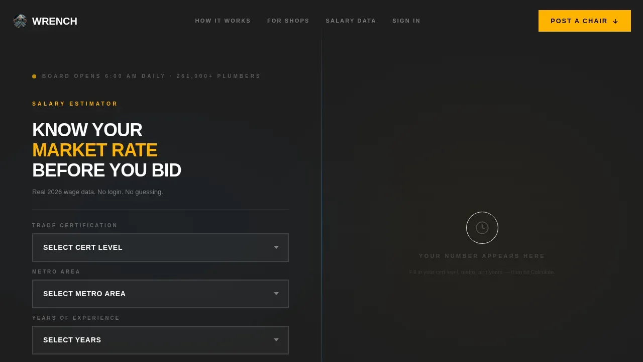 Modern Plumbing Marketplace Landing Page Template