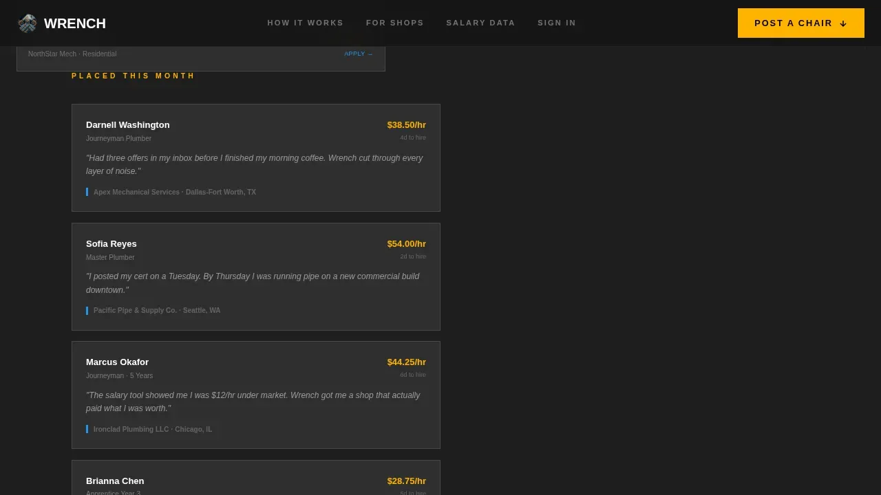Modern Plumbing Marketplace Landing Page Template
