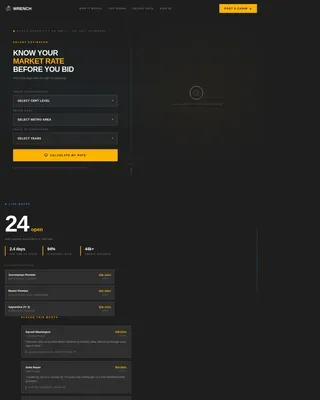 Modern Plumbing Marketplace Landing Page Template