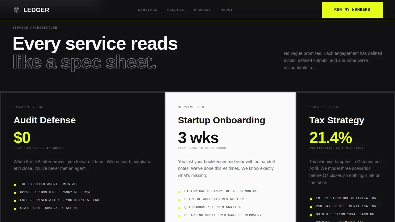 Accounting Digital Presence Booking Website Template