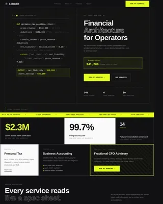 Accounting Digital Presence Booking Website Template