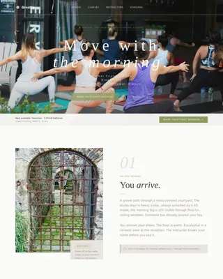 Boutique Pilates Studio Booking Website Template