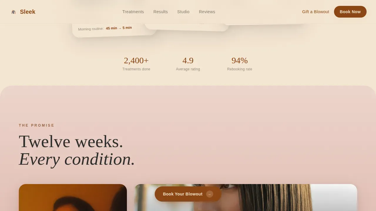 Premium Keratin Salon Landing Page Template