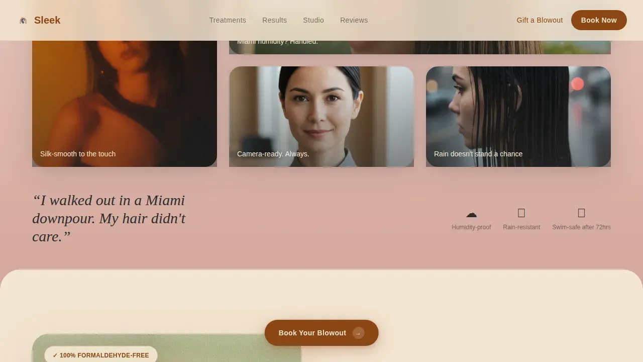 Premium Keratin Salon Landing Page Template