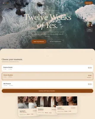 Premium Keratin Salon Landing Page Template