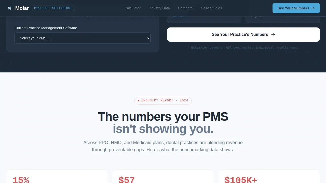 Intelligent Dental Operations Landing Page Template