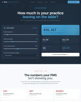 Intelligent Dental Operations Landing Page Template