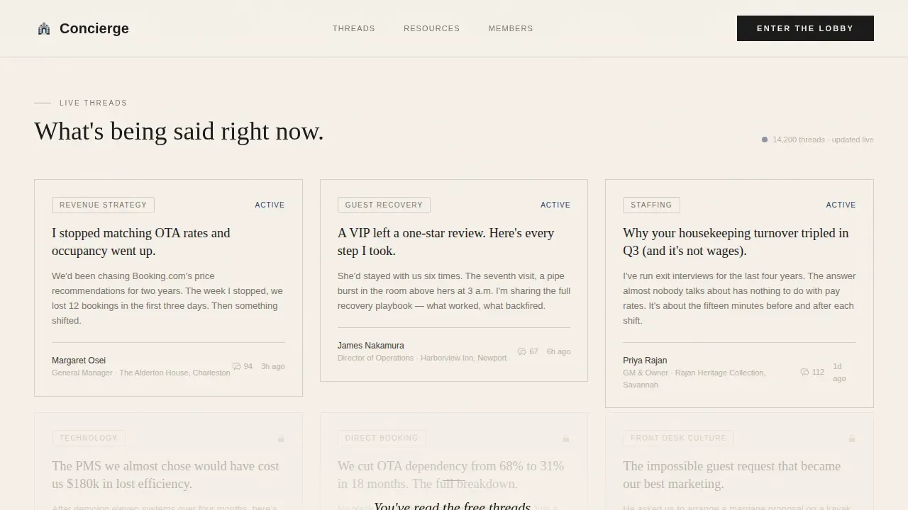 Luxury Hospitality Network Landing Page Template