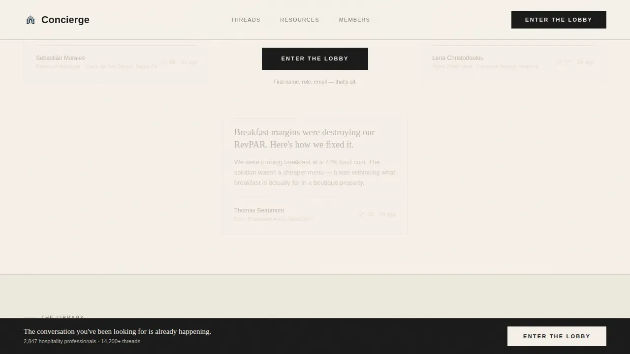 Luxury Hospitality Network Landing Page Template