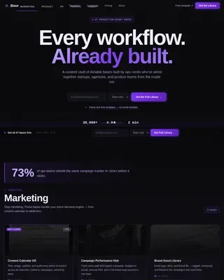 No-Code Platform Documentation Professional Website Template