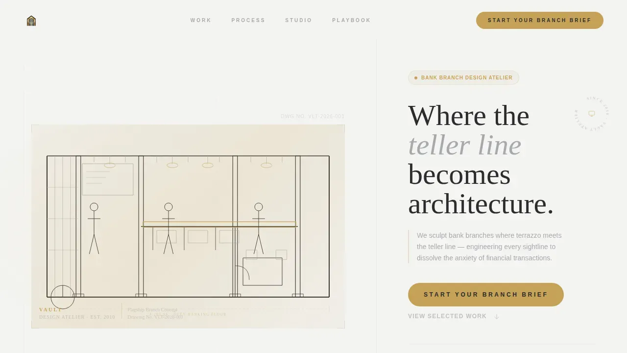 Bank Branch Design Landing Page Template