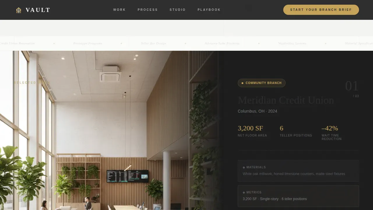 Bank Branch Design Landing Page Template