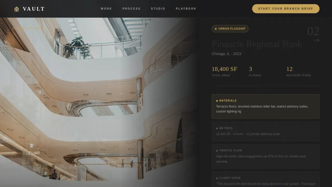 Bank Branch Design Landing Page Template