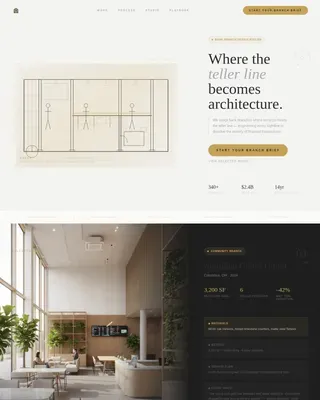 Bank Branch Design Landing Page Template