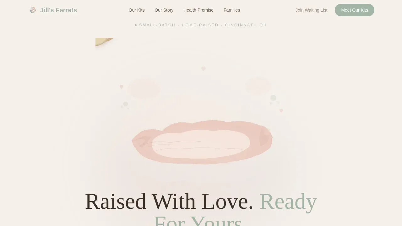 Family First Ferret Breeder Landing Page Template