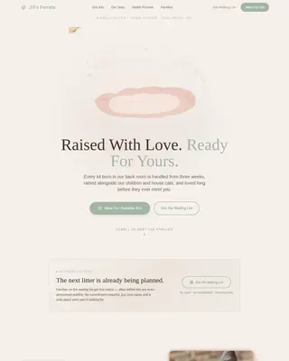 Family First Ferret Breeder Landing Page Template