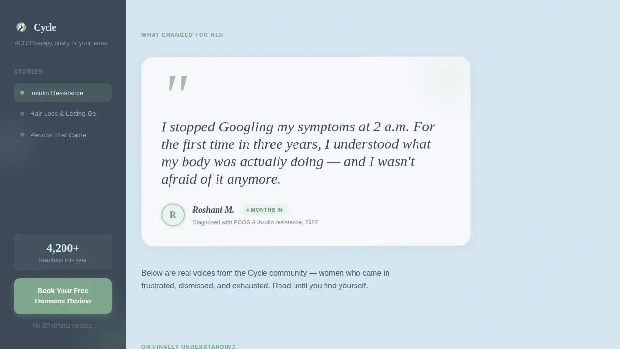 PCOS Hormone Therapy Landing Page Template