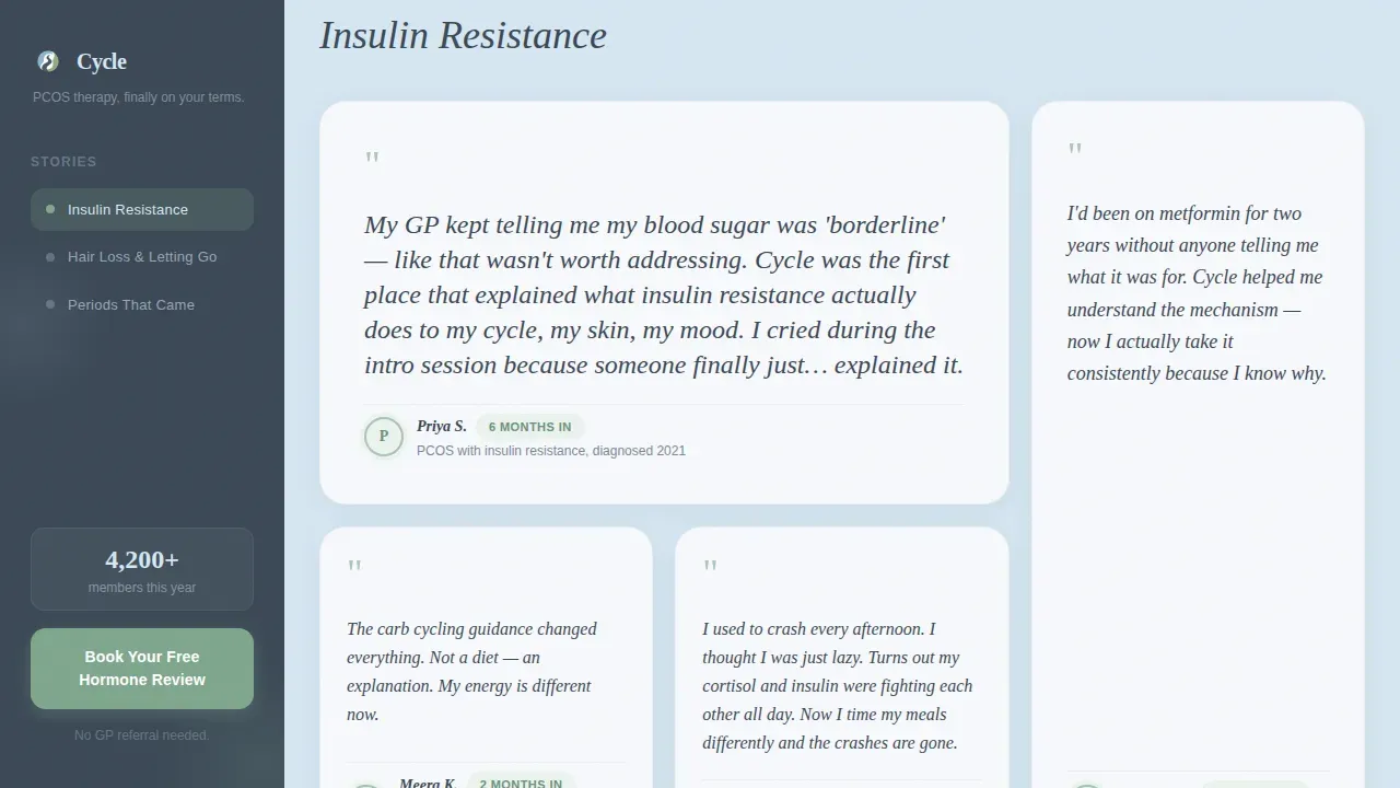 PCOS Hormone Therapy Landing Page Template