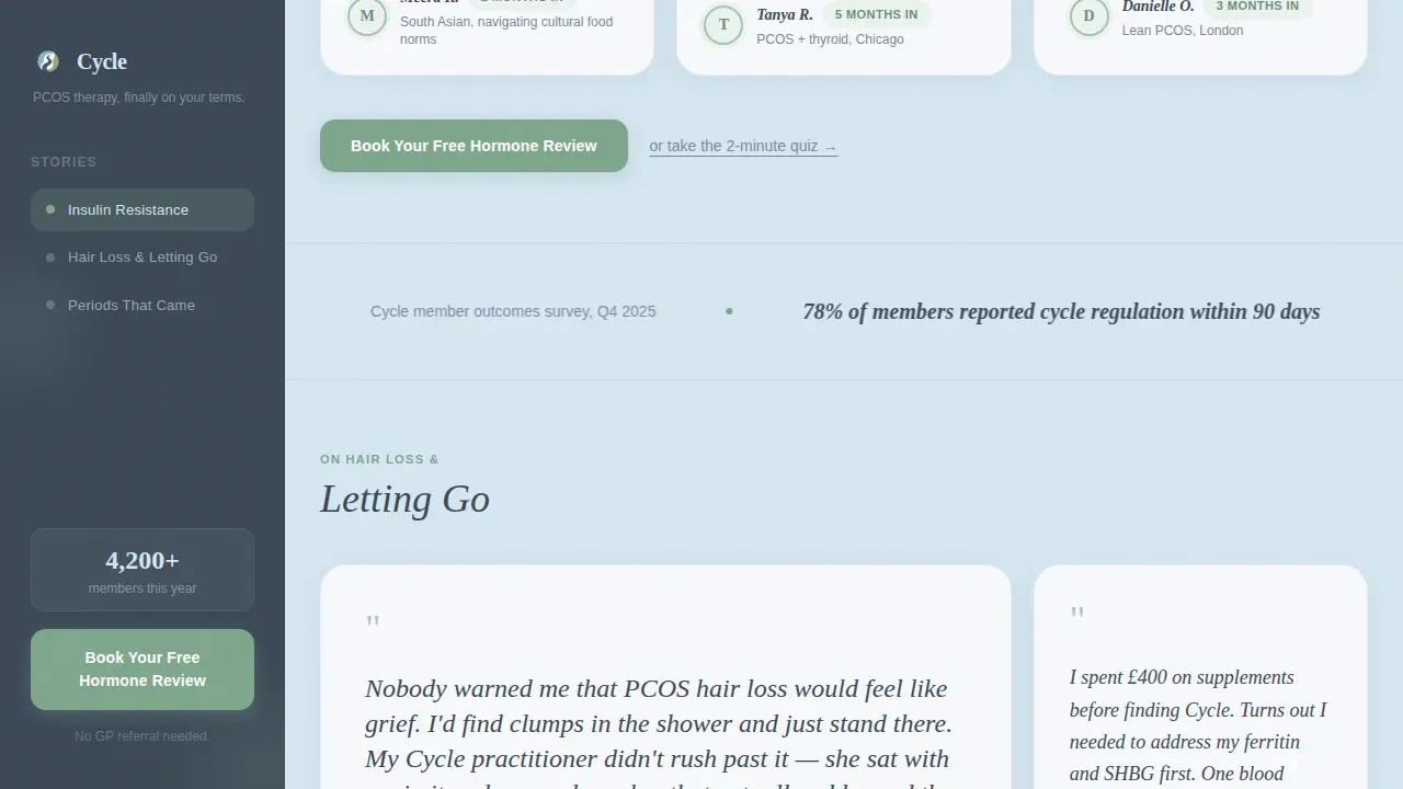 PCOS Hormone Therapy Landing Page Template