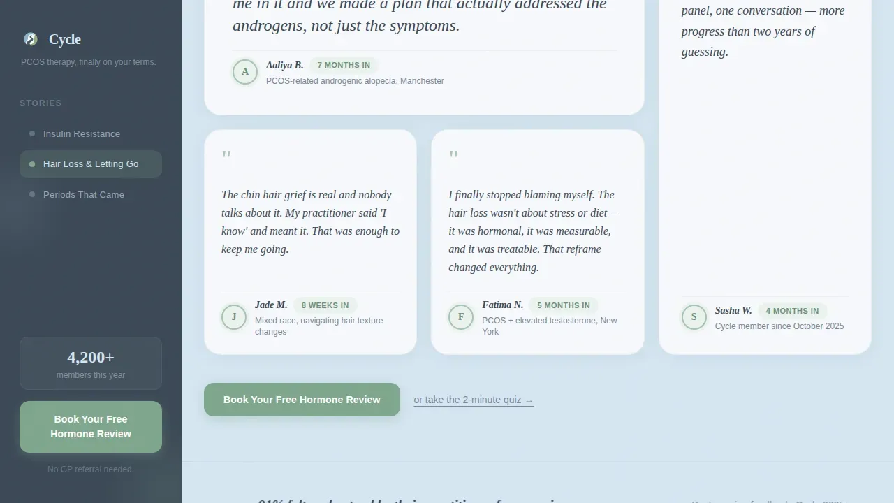 PCOS Hormone Therapy Landing Page Template