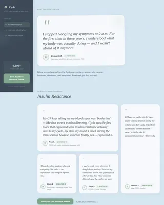 PCOS Hormone Therapy Landing Page Template
